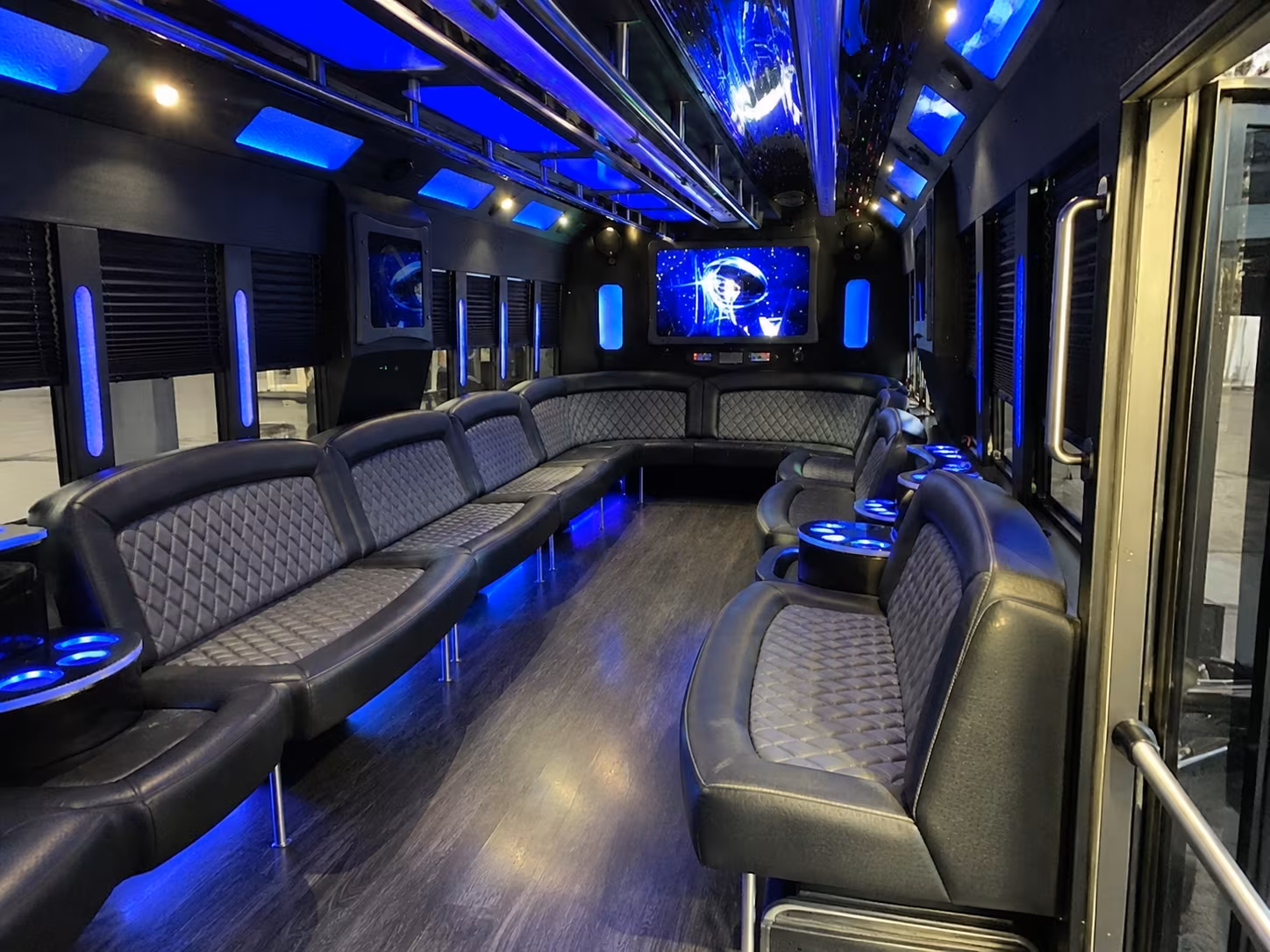 san francisco 28 passenger party bus interior
