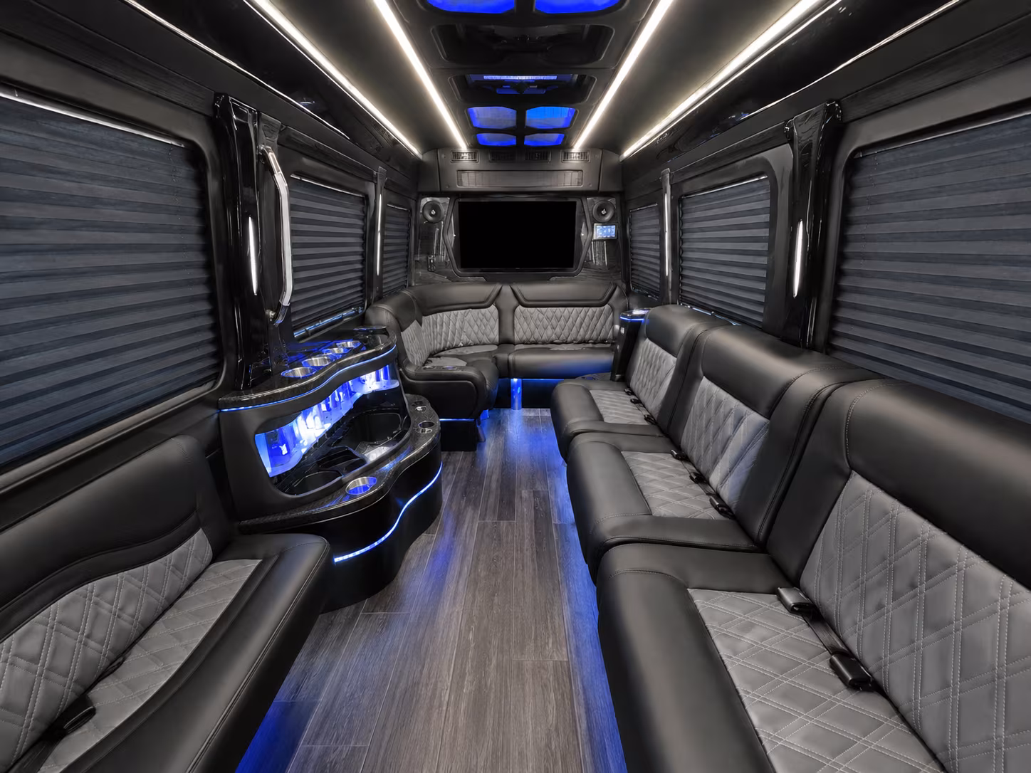san francisco 30 passenger party bus interior