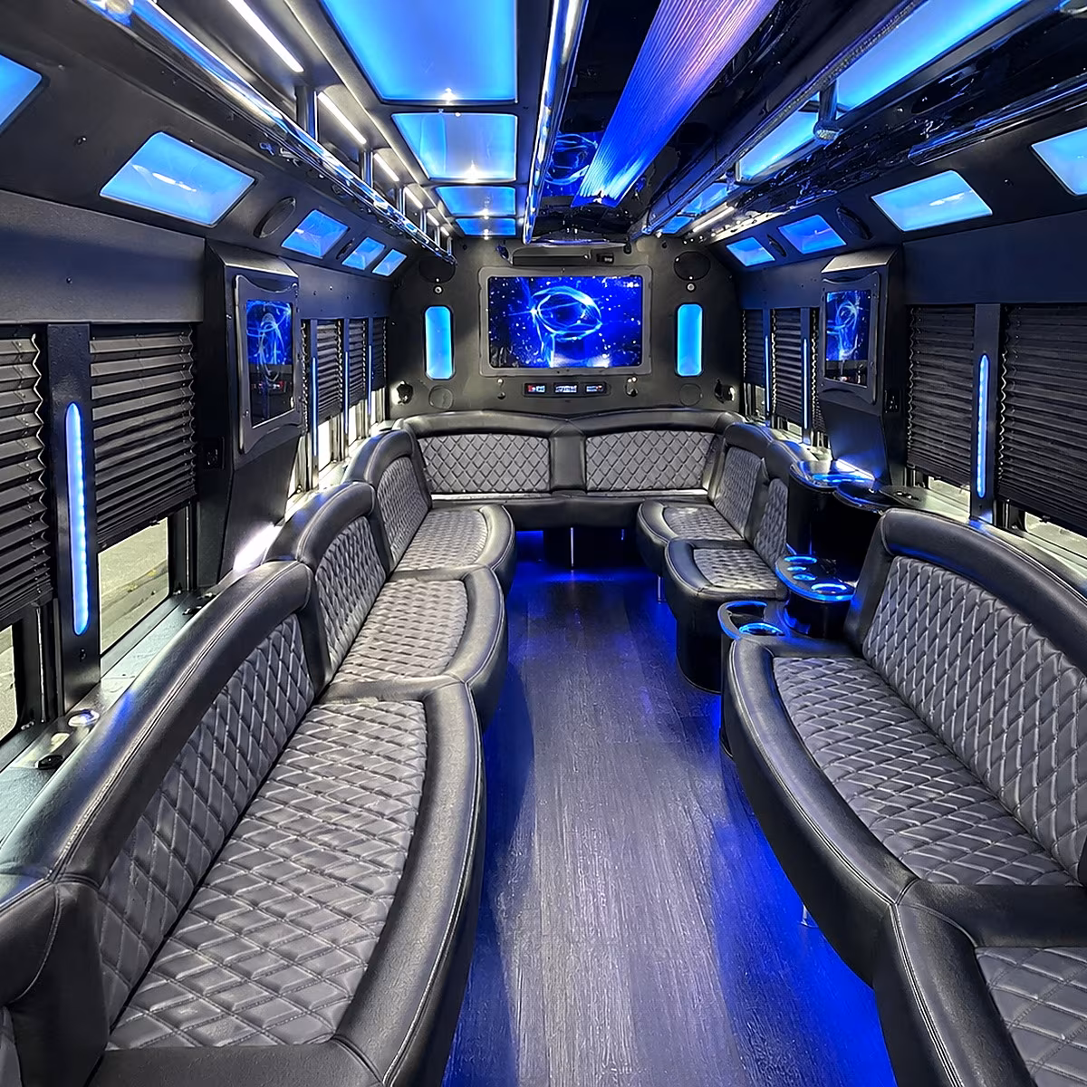 san francisco 50 passenger party bus interior