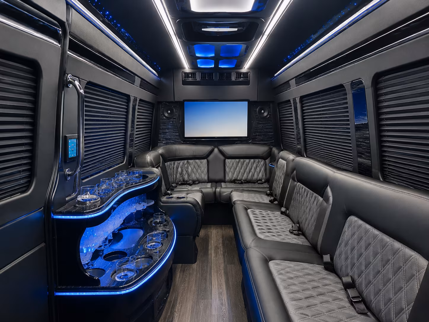 wedding shuttle buses from rehearsal dinner through last call